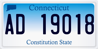 CT license plate AD19018