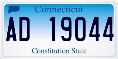 CT license plate AD19044