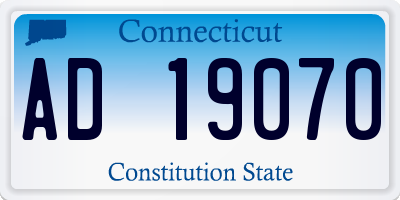 CT license plate AD19070