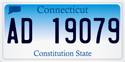 CT license plate AD19079