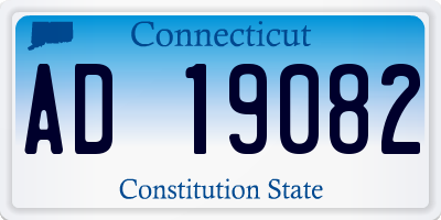 CT license plate AD19082