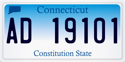 CT license plate AD19101