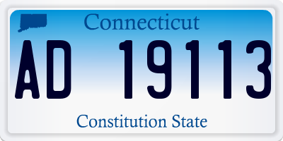 CT license plate AD19113