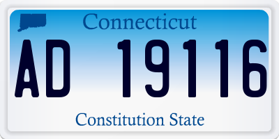 CT license plate AD19116