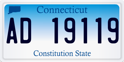 CT license plate AD19119