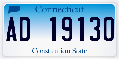 CT license plate AD19130