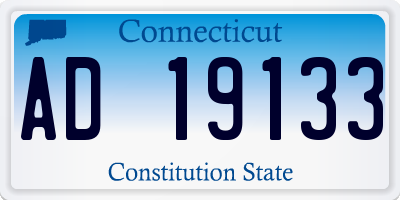 CT license plate AD19133