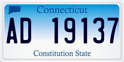 CT license plate AD19137