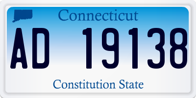 CT license plate AD19138