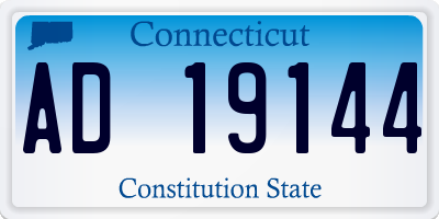 CT license plate AD19144