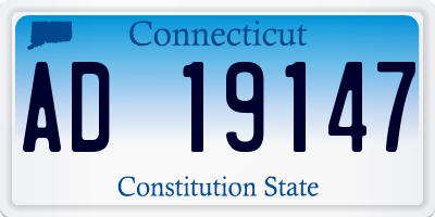 CT license plate AD19147