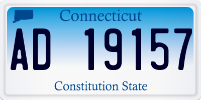 CT license plate AD19157