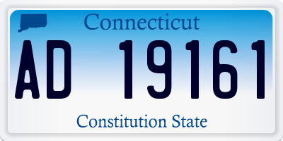 CT license plate AD19161
