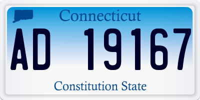 CT license plate AD19167