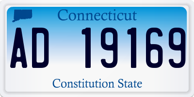 CT license plate AD19169