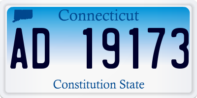 CT license plate AD19173