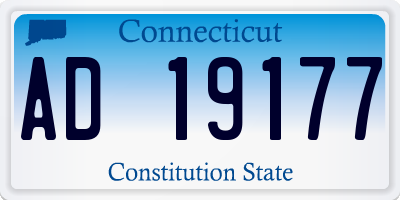 CT license plate AD19177