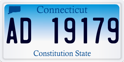 CT license plate AD19179