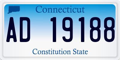 CT license plate AD19188