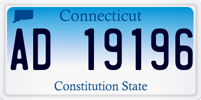 CT license plate AD19196