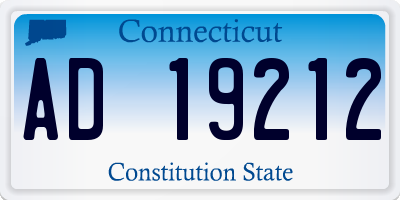 CT license plate AD19212
