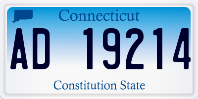 CT license plate AD19214
