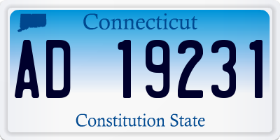 CT license plate AD19231