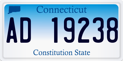 CT license plate AD19238