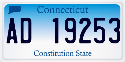 CT license plate AD19253