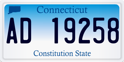 CT license plate AD19258