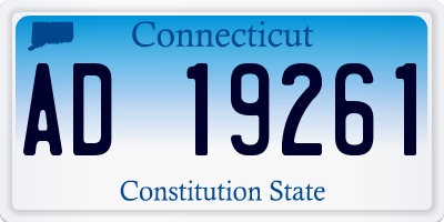 CT license plate AD19261