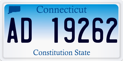 CT license plate AD19262
