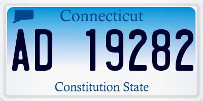 CT license plate AD19282