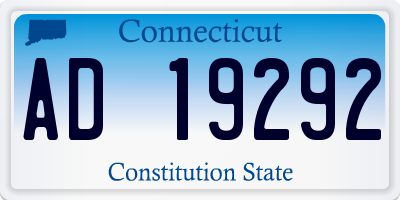 CT license plate AD19292