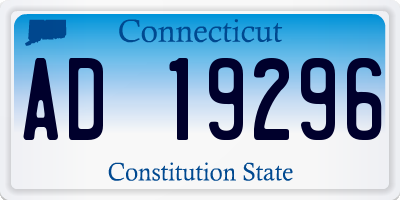 CT license plate AD19296