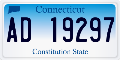 CT license plate AD19297