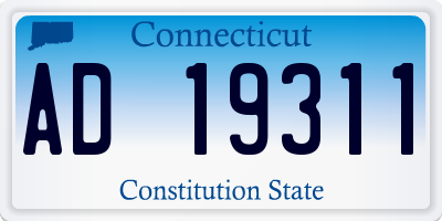 CT license plate AD19311