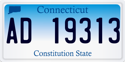 CT license plate AD19313