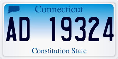CT license plate AD19324