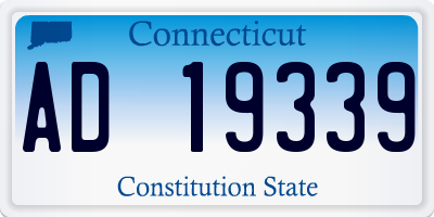 CT license plate AD19339