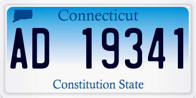 CT license plate AD19341