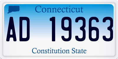 CT license plate AD19363