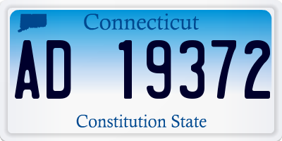 CT license plate AD19372