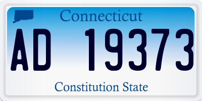 CT license plate AD19373