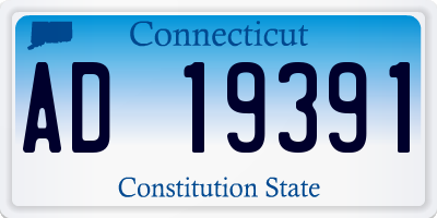 CT license plate AD19391