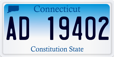 CT license plate AD19402