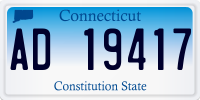 CT license plate AD19417