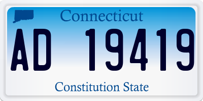 CT license plate AD19419