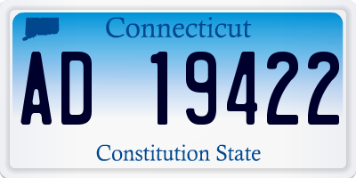 CT license plate AD19422