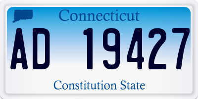 CT license plate AD19427